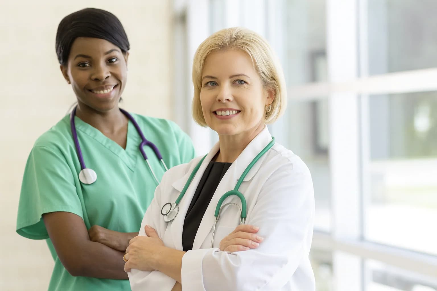 Healthcare professionals collaborating